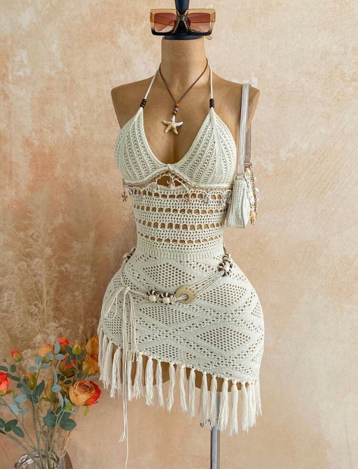 Robe Crochet Bohème Plage Luxe