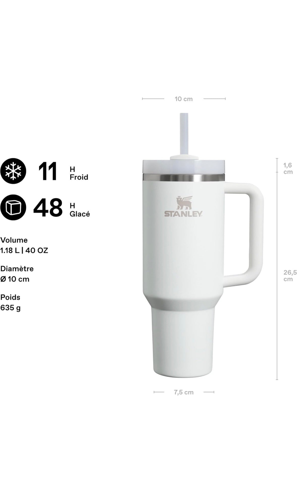 Gobelet Isotherme Stanley Quencher H2.0 FlowState ( Bleu )