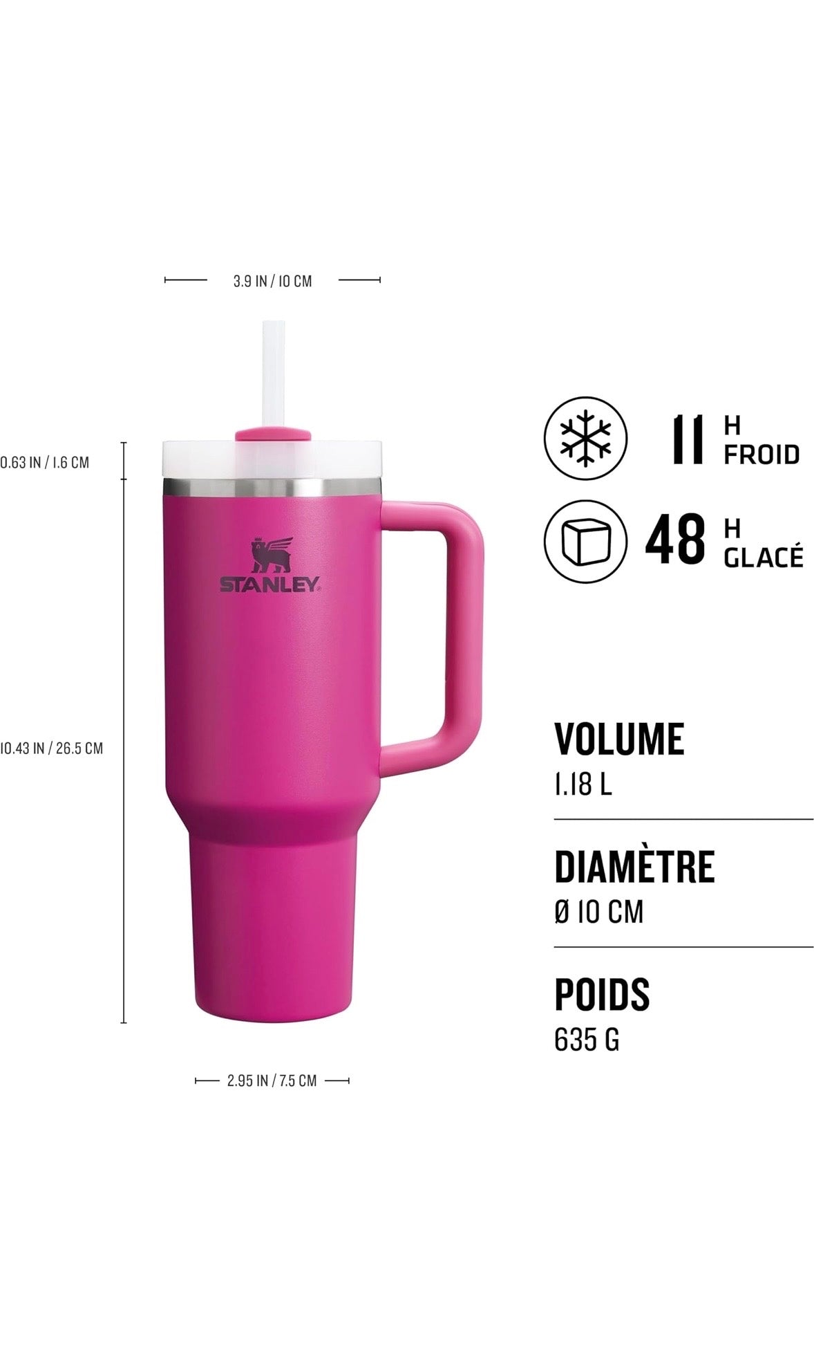 Gobelet Isotherme Stanley Quencher H2.0 FlowState ( Bleu )