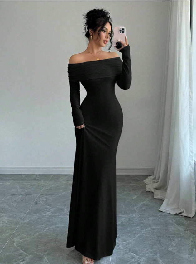 Robe de Soirée Longue Sirène Bleue Marine
