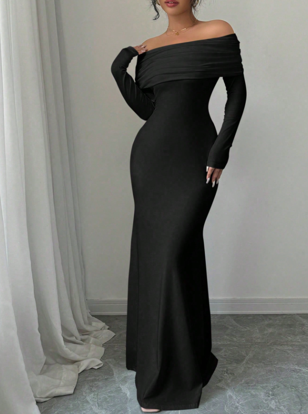 Robe de Soirée Longue Sirène Bleue Marine