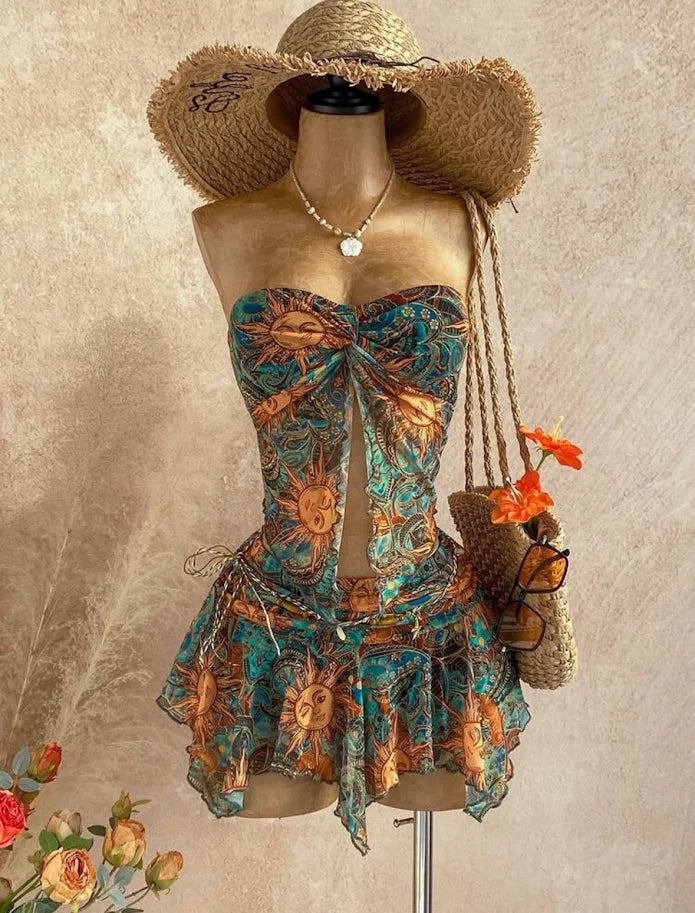 Robe Bustier Bohème Soleil Mystique