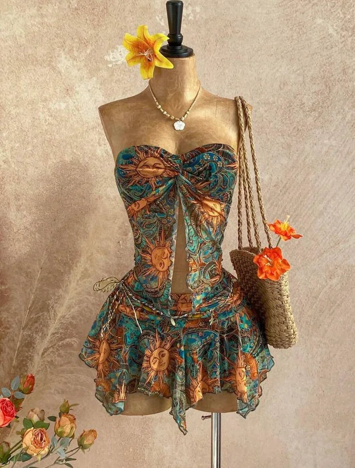 Robe Bustier Bohème Soleil Mystique