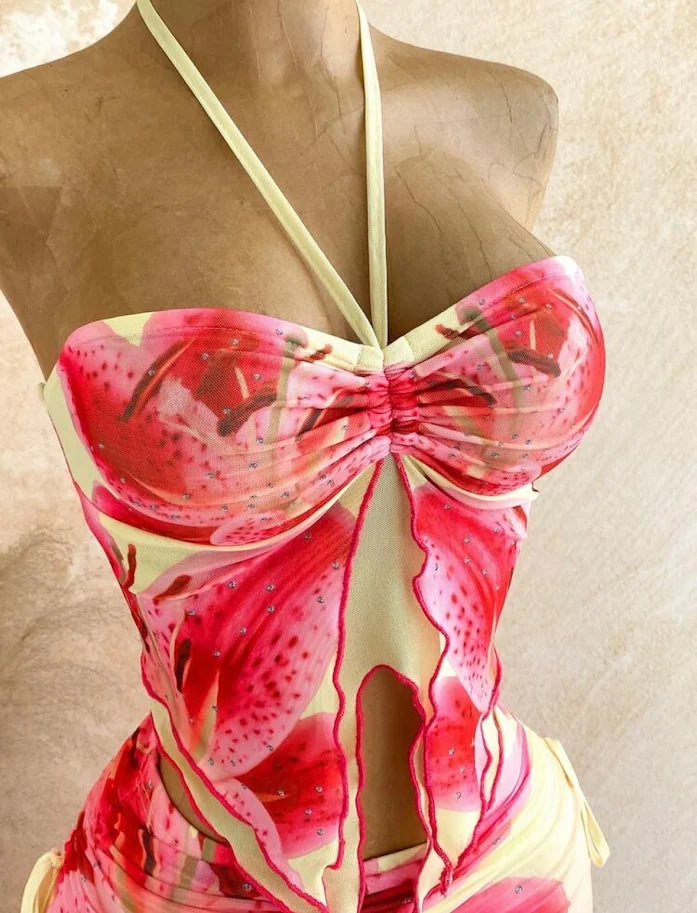 Robe Longue Fleurie Tropicale Luxe